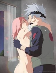 1boy 1boy1girl 1girls adult_and_teenager age_difference arms_around_neck bandage clothed_male_nude_female deviantart earrings embrace female fingerless_gloves forehead_protector half-closed_eyes hatake_kakashi hugging kissing making_out male male/female naruto naruto_(series) naruto_shippuden ninja nude nude_female nude_female_clothed_male older_male passionate passionate_kiss pink_hair romantic sakura_haruno scar_across_eye scratches silver_hair spiky_hair straight teacher teacher/student teacher_and_student web_address younger_female