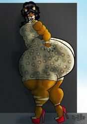 1boy anthro ass ass_bigger_than_head big_ass big_butt bubble_ass bubble_butt canid canine dress fat_ass fat_butt femboy girly heels huge_ass huge_butt hyper_ass jacky_arts makeup male male_only massive_ass muscular muscular_femboy muscular_male thick_ass thick_thighs venus_(jacky_arts)