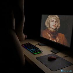 3d animated ashley_graham ashley_graham_(ella_freya) blonde_hair cum cum_tribute cumshot gigabyte male_focus masturbation razer resident_evil resident_evil_4 resident_evil_4_remake ryoni4k sound tagme video