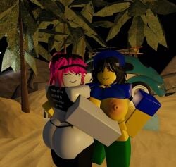 2girls 3d big_ass big_breasts big_nipples breasts_out car female female_only guest_(roblox) looking_at_viewer looking_back noob roblox robloxian self_upload tagme vehicle volkswagen volkswagen_beetle zmcv2