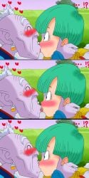 1boy 1girls 2021 absurd_res aqua_hair blue_eyes blush bulma_briefs compilation domination dragon_ball dragon_ball_z elder_kai feet_out_of_frame female french_kiss kissing lipstick male maledom old_man setthh98 shocked short_hair straight tongue wide_eyed