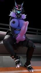 1futa 3d anthro anthro_only big_balls big_penis canid canid_humanoid canine canine_humanoid canine_penis fortnite furry futa_only futanari hands_on_penis highwire_(fortnite) hung_futanari jinxed_xp knot knotted_penis night pack_leader_highwire solo tongue_out