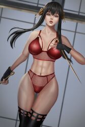 1girls assassin big_ass big_breasts breasts busty cleavage curvy curvy_figure female_focus female_only fit fit_female hourglass_figure huge_breasts large_breasts mature_female pussy sex spy_x_family stiletto_(weapon) sweet3wolf thick thick_legs thick_thighs thighs thorn_princess top_heavy upper_body yor_briar yor_forger