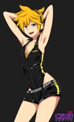 1boy animated blonde_hair blue_eyes c3_piyo dancing femboy kagamine_len looking_at_viewer loop me!me!me! me!me!me!_dance no_sound not_naked shaking_hips short_hair short_playtime simple_background small_bulge solo solo_male tagme video vocaloid