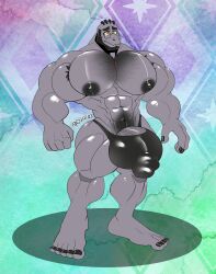 abs biceps furry gay hyper hyper_balls hyper_genitalia hyper_penis hyper_testicles machoke male male_focus male_only muscle muscles muscular muscular_arms muscular_ass muscular_back muscular_legs muscular_male muscular_thighs nipples pecs pokemon pokemon_(species) rxq veins veiny_penis