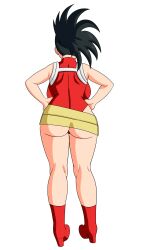 ass boots creati_(mha) facing_away hands_on_hips mfuncen momo_yaoyorozu my_hero_academia sideboob skimpy_outfit