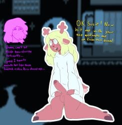 absurd_res balls comic deltarune dialogue duo english_text female galaxiedraws genitals gynomorph hi_res imminent_death imminent_execution intersex lightner naive noelle_holiday penis susie_(deltarune) tagme text undertale_(series)
