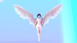 1boy 3d 3d_(artwork) 3d_artwork 3d_model 3d_render 3dart angel_wings archon barbatos_(genshin_impact) belly_button bellybutton boy daz3d femboy femboy_body femboy_only looking_at_viewer male male_only midriff navel nipples render sexy_body sexy_pose tummy twink venti_(archon)_(genshin_impact) venti_(genshin_impact) wingsspreading zazkinkart