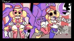 alexonjaychara belly_bulge endacopia female heart_eyes intercourse male plap ripped_clothing ripping_clothing tagme trapezist_(endacopia)