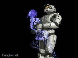 1girls 3d artificial_intelligence cortana cortana_v1 female female/male female_focus halo_(game) halo_(series) master_chief purple_body straight tagme