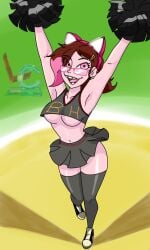 cheerleader miss_heed_(villainous) underboob villainous