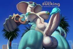 2d argo_(kalivero) blue_body erection fourth_wall fully_nude furry_only futa_only futanari koropatel snake_girl