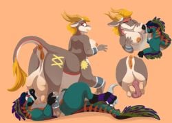 big_breasts big_udders bodily_fluids bovid bovine breast_milking breasts cattle dinosaur dragon dromaeosaurid female genitals hi_res hooves lactating mammal milking_udders mythological_creature mythological_scalie mythology penis prehistoric_species reptile saurischian scalie solo taur taurfranco teats theropod udderjob udders vulva yark_(twin_thinkers) zekyal