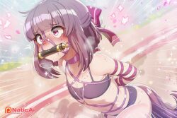 1girl absurdres ai_generated animal_ears bdsm bit_gag blush bondage bound bound_arms drooling fallen_shadow flat_chest flat_chested harness helpless highres horse_ears humiliation indie_virtual_youtuber naticai outdoors petite petplay pink_hair ponyplay public_humiliation shiny_skin shondo_(fallen_shadow) short_hair slave solo sweat virtual_youtuber vtuber