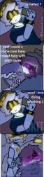 bed bedroom intercourse murder_drones n_(murder_drones) penetration phone purple_eyes purple_hair robot_sex sex straight straight_sex texting uzi_(murder_drones) uzi_doorman yellow_eyes