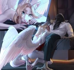 2026 anthro anthro_on_anthro anthro_penetrated anthro_penetrating anthro_penetrating_anthro avian beak biped bird butt canid canine claws clothed clothed_anthro clothed_female clothed_male clothing digital_drawing_(artwork) digital_media_(artwork) duo erection feathers feet female female_penetrated fingers fox fur genitals hair hi_res inside kanbe kneeling male male/female male_penetrating male_penetrating_female mammal penetration penis penis_in_mouth sex sitting tail toes wings