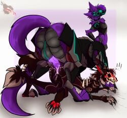 4_eyes 4_toes absurd_res all_fours american_mythology anal anal_penetration angry animal_genitalia animal_penis annoyed anthro anthro_penetrated anus arch_odro armor ass_up backsack ball_tuft balls big_balls big_butt big_penis black_balls black_body black_fur blue_eyes blue_genitals blue_penis blush blush_lines bodily_fluids bone breasts brown_body brown_fur brown_genitals butt canid canine canine_genitalia canine_penis canis claws clenched_teeth collar coyote cum cum_in_ass cum_inside cumshot cybernetic_limb cybernetics cyborg demon digital_drawing_(artwork) digital_media_(artwork) digitigrade doggystyle dominant duo ejaculation enjoying equid equid_taur equine_genitalia equine_penis erection fangs feet fluffy fluffy_ears fluffy_tail from_behind_position fur genital_fluids genitals glowing glowing_eyes glowing_genitalia glowing_markings glowing_penis green_eyes grey_body gsanm hair headgear heart_symbol hi_res horn huge_balls huge_penis hybrid indigenous_north_american_mythology knot knotted_penis larger_male looking_at_another looking_back looking_pleasured lying machine male male/male male_penetrated male_penetrating male_penetrating_male mammal mammal_taur mane markings metallic_body monster motion_lines mounting multi_ear multi_eye multi_genitalia multi_limb multi_penis mythological_creature mythology north_american_mythology nude on_bottom on_front on_top open_mouth pawpads paws penetration penile penile_penetration penis penis_in_ass perineum pinned precum presenting protogen protogen_visor purple_body purple_fur purple_genitals purple_penis quadruped raised_tail rear_view red_eyes red_genitals robot saggy_balls saliva screen screen_face sex sharp_teeth sheath signature simple_background size_difference skull skull_head skulldog_(species) smile spikes submissive tail tail_tuft taur taur_penetrating teeth toe_claws toes tongue tongue_out tuft vein veiny_penis visor watermark wendigo