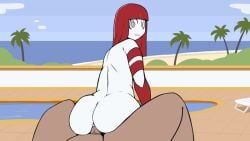 1boy 1girls 2d animated ass big_breasts big_penis big_thighs bouncing_ass breasts crowd dark-skinned_male dark_skin day exhibitionism female lumi_(species) male male/female outdoor_nudity outdoor_sex outdoors penis pussy quin-nsfw red_hair reverse_cowgirl_position scarlet_(quin-nsfw) source_request straight unusual_eyes vaginal_penetration white_body white_skin