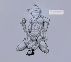 defernull deltarune gay leash power_bottom riding_penis spamton_g_spamton tenna_(deltarune) undertale_(series) yaoi