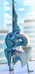 1female argo_(kalivero) ass blue_body furry furry_only heart_tattoo heart_tattoos kalivero snake_tail