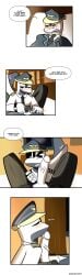 absurd_res aeromorph aircraft anthro artist_name big_penis blush bodily_fluids boeing boeing_747 boeing_787 bunchasticks clothed clothing comic dialogue duo english_text genital_fluids genitals hat headgear headwear hi_res inside licking living_aircraft living_machine living_vehicle machine male male/male oral oscar_(bunchasticks) peaked_cap penile penis penis_lick pilot_hat pilot_uniform precum roger_(bunchasticks) sex speech_bubble text tongue undressing_another vehicle