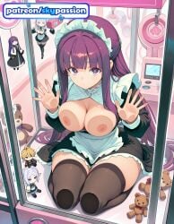 1girls 2026 against_glass ai_assisted ai_generated anime bear big_breasts boobs braless breasts breasts_outside bust busty character_doll doll ear_bow fern_(sousou_no_frieren) frieren_beyond_journey's_end hi_res high_quality high_resolution highres holding_stuffed_toy large_breasts long_hair maid maid_apron maid_headdress nipples patreon patreon_username purple_eyes purple_hair skypassion sousou_no_frieren stable_diffusion stuffed_animal stuffed_bunny stuffed_toy teddy_bear thighhighs tits uncensored_breasts uncensored_nipples watermark waving
