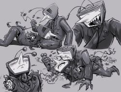 ambiguous_penetration blowjob defernull deltarune gay oral_sex selfcest tenna_(deltarune) undertale_(series) yaoi