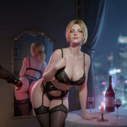 ai_generated blacked lingerie nina_williams shorter_than_10_seconds sound tagme tekken tekken_8 video