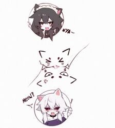 2girls bunny_bunkai do_you_want_to_pet_my_cat_(meme) lesbian_sex scissoring yuri