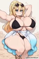 4k ai_generated beach big_ass big_breasts big_butt big_thighs big_tits bikini blonde blonde_female blonde_hair blue_eyes butt curvy curvy_body curvy_female curvy_hips darkness_(konosuba) high_resolution hips huge_ass huge_breasts huge_butt huge_thighs hyper hyper_ass hyper_butt hyper_thighs kono_subarashii_sekai_ni_shukufuku_wo! konosuba large_ass large_breasts large_butt large_thighs large_tits miralicit ponytail sexy sexy_body sexy_female sexy_pose shortstack thick_ass thick_breasts thick_butt thick_hips thick_legs thick_thighs thick_tits white_skin