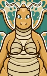 anime bimdraws chubby chubby_female dragon dragon_girl dragonite female female_only orange_body pokemon pokemon_(species) pokephilia reptile reptile_girl scalie scalie_female self_upload