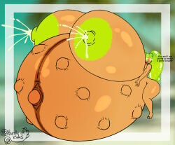 bundle-of-kinks cookie_run devsisters female green_hair green_hair_female hyper_pregnancy kicking_(pregnancy) lactation lime_cookie naked naked_female nude nude_female pregnant pregnant_female talking talking_to_viewer