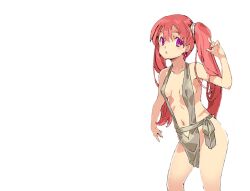 1girls bikini_armor_explorers cute petite rags red_hair small_breasts standing transparent_background