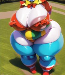 ai_generated bbw clown clown_girl funny funny_ass huge_ass huge_breasts huge_butt huge_thighs novelai thick_ass thick_thighs