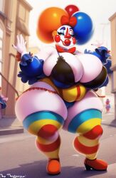 ai_generated bbw clown clown_girl funny funny_ass huge_ass huge_breasts huge_butt huge_thighs novelai thick_ass thick_thighs