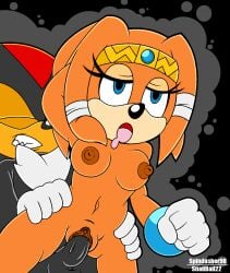 anthro black_body bodily_fluids breasts duo echidna eulipotyphlan female genitals hedgehog hi_res male male/female mammal monotreme orange_body penetration penis pussy saliva saliva_string sega sex shadow_the_hedgehog snailbail22 sonic_(series) sonic_adventure sonic_the_hedgehog_(series) tikal_the_echidna vaginal_penetration