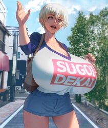 1girls big_breasts enormous_breasts female fully_clothed hyper_breasts large_breasts mangrowing solo tagme uzaki-chan_wa_asobitai! uzaki_hana