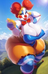 ai_generated bbw clown clown_girl funny funny_ass huge_ass huge_breasts huge_butt huge_thighs novelai thick_ass thick_thighs