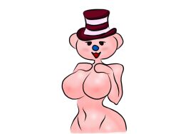 bear_(game) bear_girl big_breasts blush body_fur breasts cherry_bomber_(bear) eyelashes furry hat i_need_special_guest_r34 roblox roblox_game tagme thick_thighs