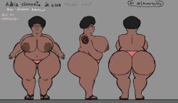 adria_clemente_da_silva based_on_a_real_person bbw big_ass big_breasts big_butt chubby dark-skinned_female dark_skin glasses lhornycoffe lipetorrada's_girlfriend model_sheet obese real_person reference_sheet