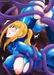 1girls ahe_gao anal anal_penetration anal_sex anus ass big_ass big_breasts big_butt blonde_hair blue_eyes blush bodysuit breasts bulge clenched_teeth clothing deepspace double_penetration double_vaginal female female_only from_behind long_hair metroid nintendo nipples penetration purple_tentacles pussy rape restrained samus_aran spread_legs stomach_bulge tentacle tentacle_around_arm tentacle_around_breasts tentacle_in_ass tentacle_in_pussy tentacle_rape tentacle_sex thick_thighs torn_bodysuit torn_clothes vaginal vaginal_penetration vaginal_sex wide_eyed zero_suit_samus