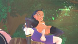 'eadole 3d anal anal_sex animated dark-skinned_female female_on_top green_hair leggings nemona_(pokemon) no_voice_acting outdoors partially_clothed pokemon pokemon_sv ponytail sex sound source_filmmaker thighhighs video