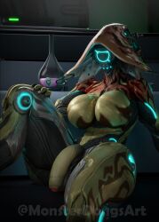 1futa 3d breasts flaccid flaccid_penis futanari huge_breasts huge_thighs ivara_(warframe) monsterdongsart penis solo solo_futa thick_thighs thighs warframe