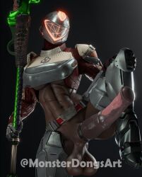 1futa 3d 3d_(artwork) animal_genitalia_on_humanoid armor athletic_futanari big_balls brown_skin bungie cock_ring destiny_(game) erection futa_only futanari guardian_(destiny) helmet horsecock horsecock_futanari horsecock_on_humanoid huge_penis human monsterdongsart muscular_futanari partially_clothed solo solo_futa staff titan_(destiny) weapon