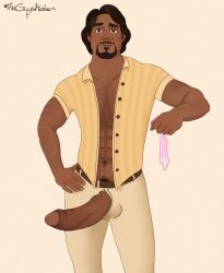 big_cock big_penis boner dark-skinned_male dark_skin disney encanto erect_penis erection gay hard_on hispanic hispanic_male huge_cock latino male male_only mariano_guzman melanin muscles muscular muscular_male penis penis_out the_guys_heaven uncut