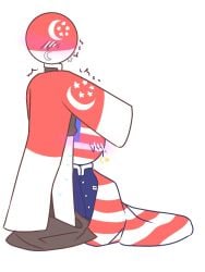 countryhumans freemillion malaysia_(countryhumans) singamalay singapore_(countryhumans) sucking_off sucking_penis