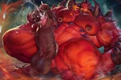 abs balls bara biceps big_balls big_muscles big_penis boner cock_ring cum demon diablo diablo_(character) erection fire fire_breathing foreskin_pull horns male male_only muscles muscular muscular_thighs musk nipple_rings nude orgasm pecs penis red_skin serratus solo solo_male spread_legs triceps vein veiny_muscles veiny_penis zoroj