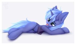 1girls lying_down my_little_pony omiart panties tagme tongue_out