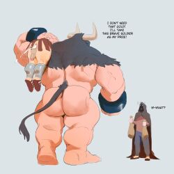 after_anal after_sex ass balls bara big_ass big_balls big_muscles big_pecs big_penis cum cum_in_ass gladiator greek_mythology hairy horns human lifting_person male male_only minotaur muscles muscular mythology nude over_shoulder penis size_difference tail zoroj