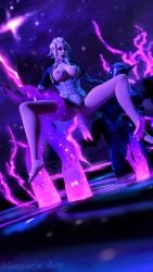 2girls 3d alleria_windrunner big_breasts blizzard_entertainment blonde_hair high_elf human human_(world_of_warcraft) jaina_proudmoore light-skinned_female light_skin medium_breasts sex tentacle tentacle_sex thick_thighs vaginal_penetration vaginal_sex void_elf warcraft white_hair woofers-art world_of_warcraft